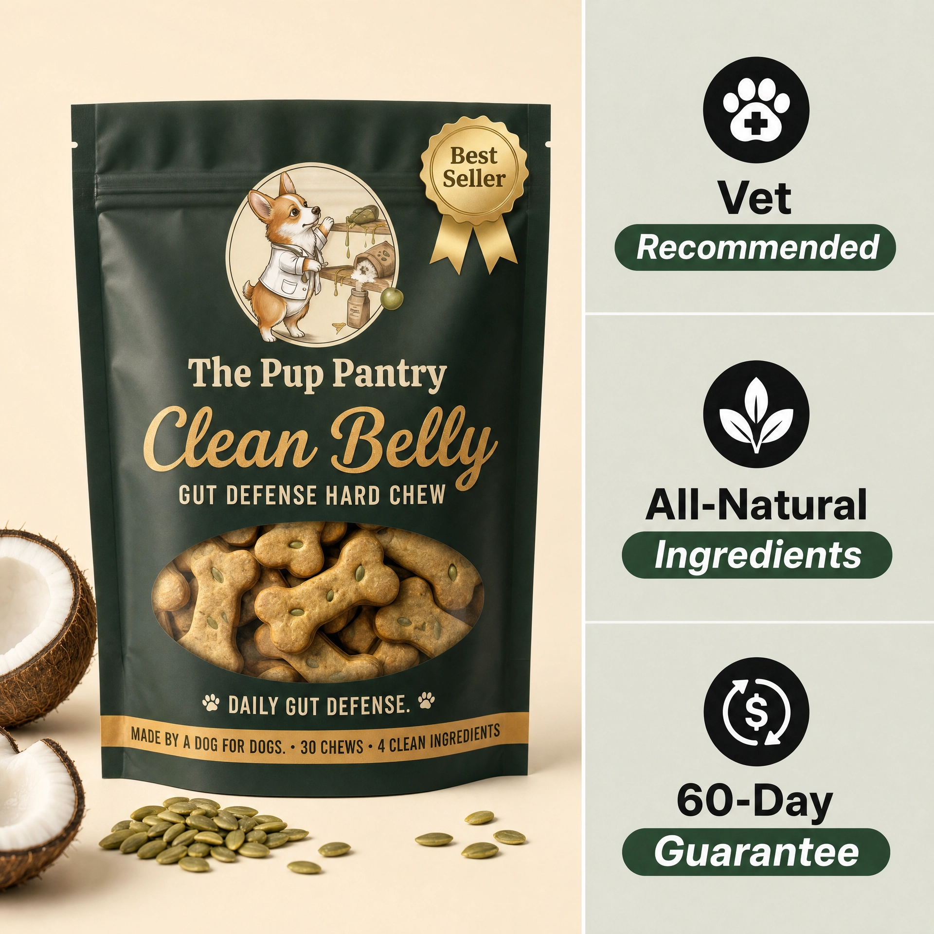 Clean Belly™ Gut Defense Hard Chew (whop)